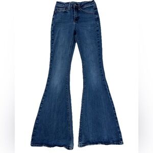 Bridge By Fly Women’s Curvy High Rise Flare Blue Jeans Size 23